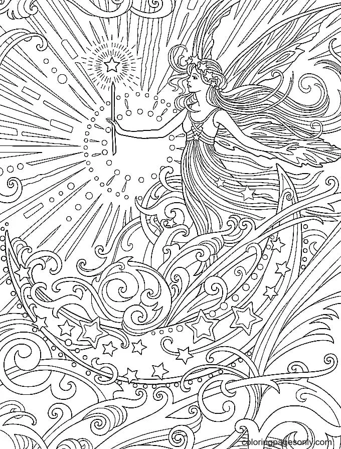 Desenhos de Fadas Para Colorir 61