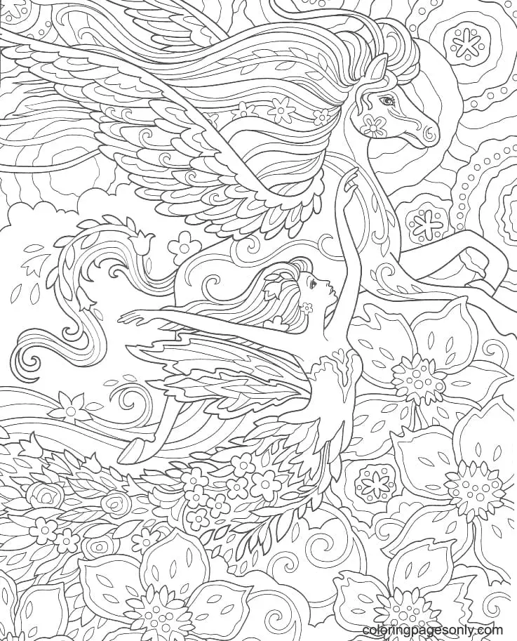 Desenhos de Fadas Para Colorir 62