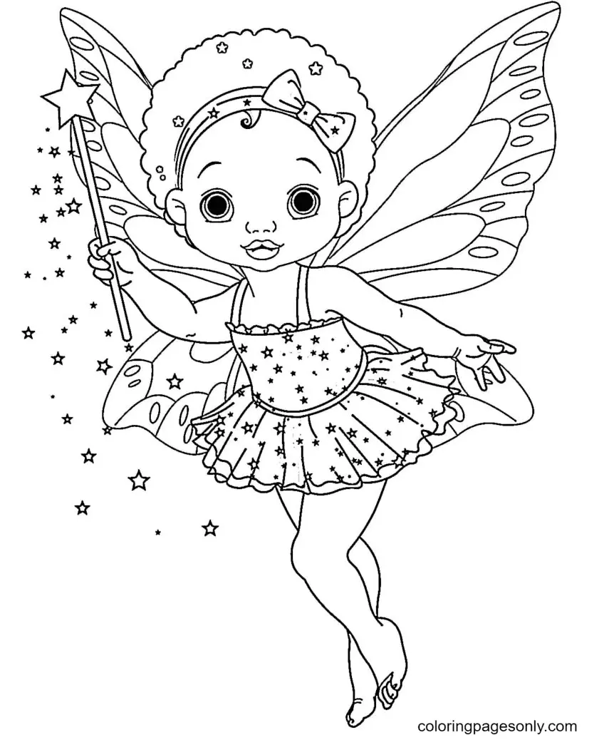 Desenhos de Fadas Para Colorir 68