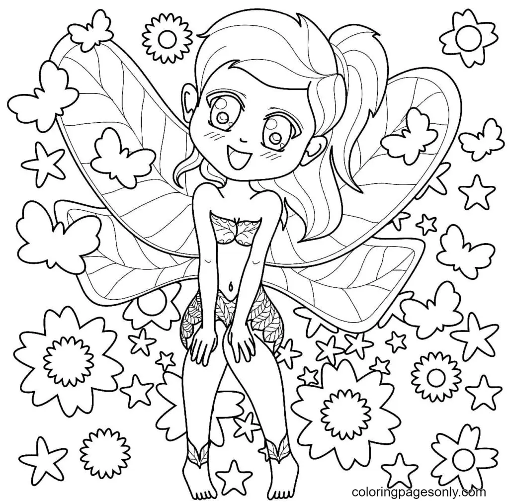 Desenhos de Fadas Para Colorir 75