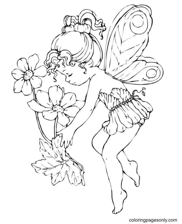 Desenhos de Fadas Para Colorir 79