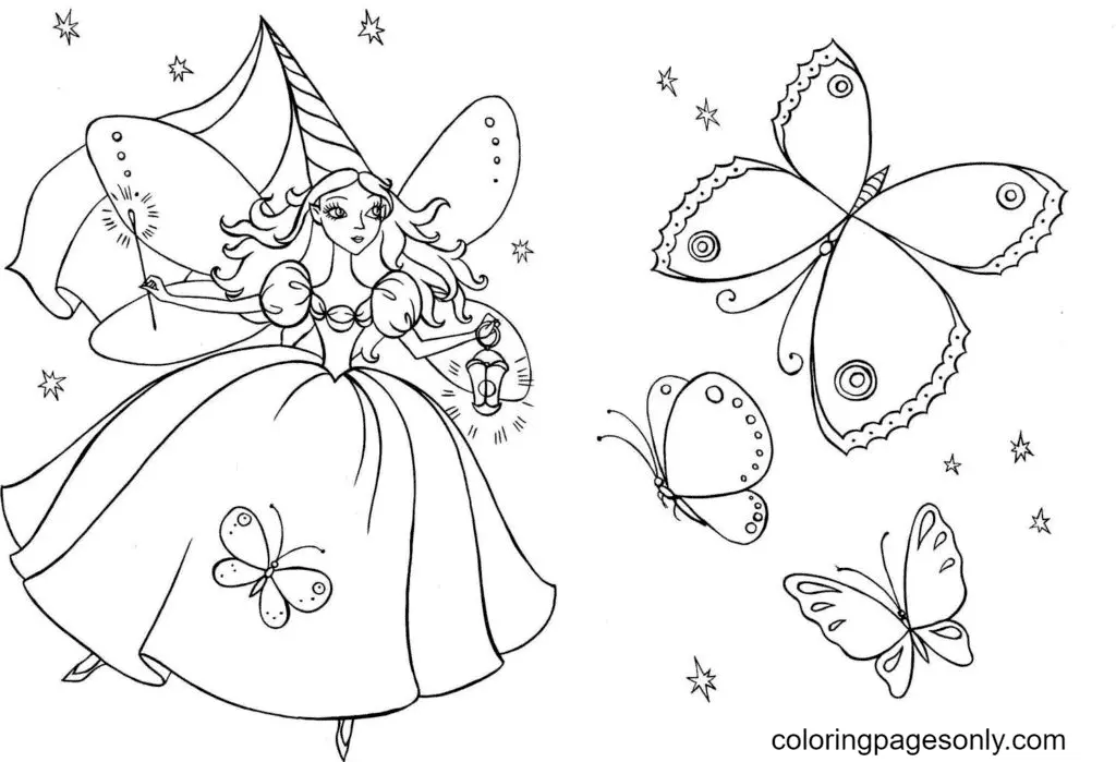 Desenhos de Fadas Para Colorir 85