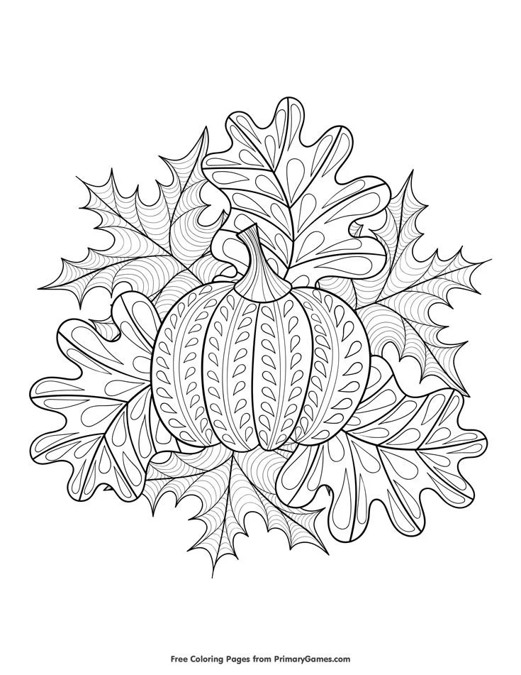 Herbst Ausmalbilder für Erwachsene 12