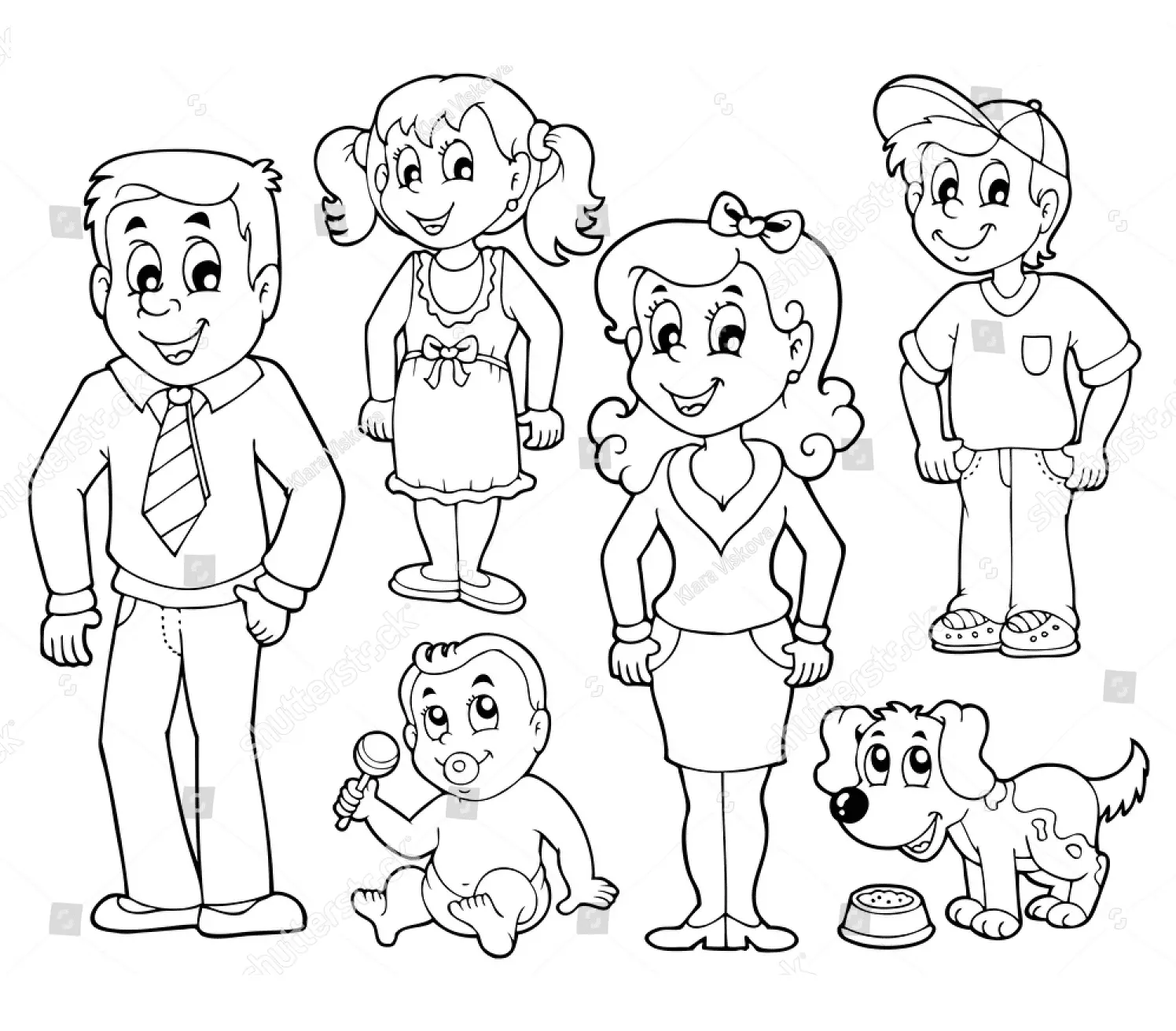 Desenhos de Family Para Colorir 14