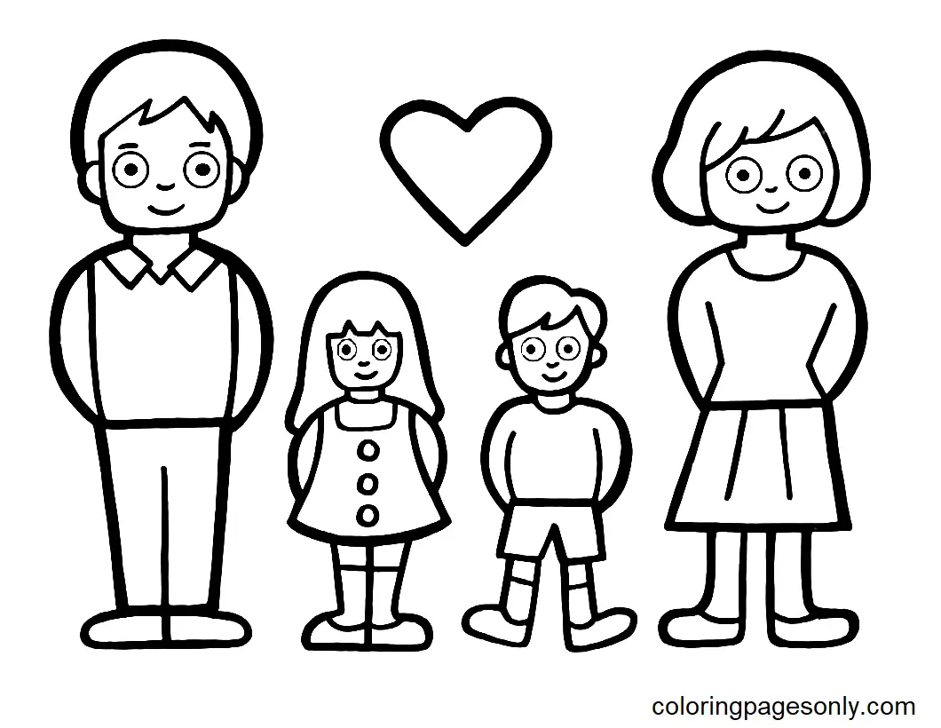 Desenhos de Family Para Colorir 2