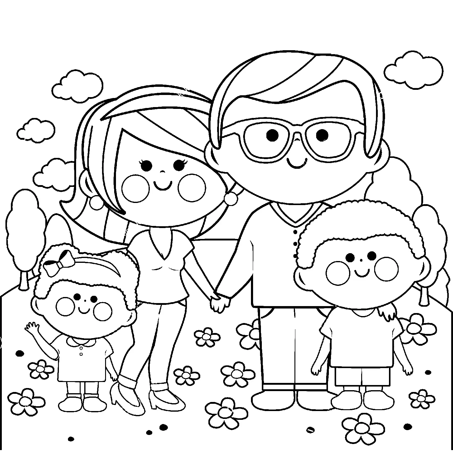 Desenhos de Family Para Colorir 23