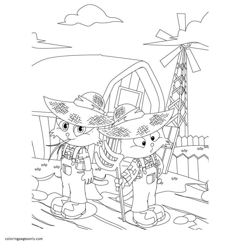 Animales Granja Para Colorear
