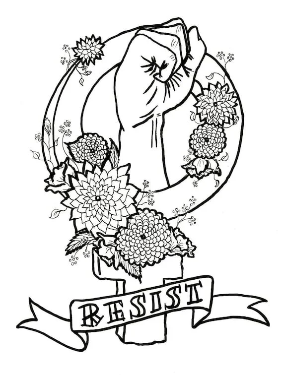 Feminismo Para Colorir 1