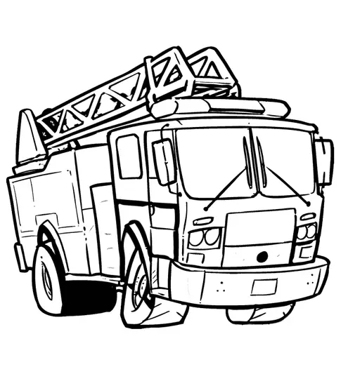 Desenhos de Caminhao de Bombeiros Para Colorir 53