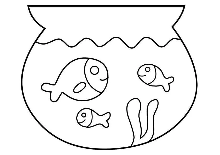 Fish Bowl Coloring Pages 17
