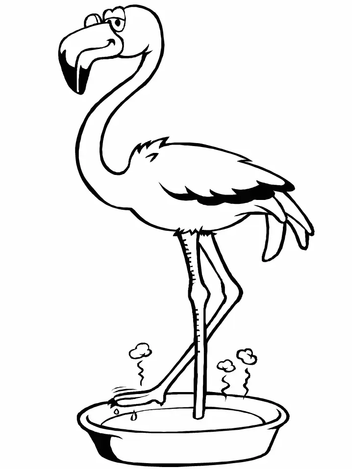 Ausmalbilder Flamingo 23