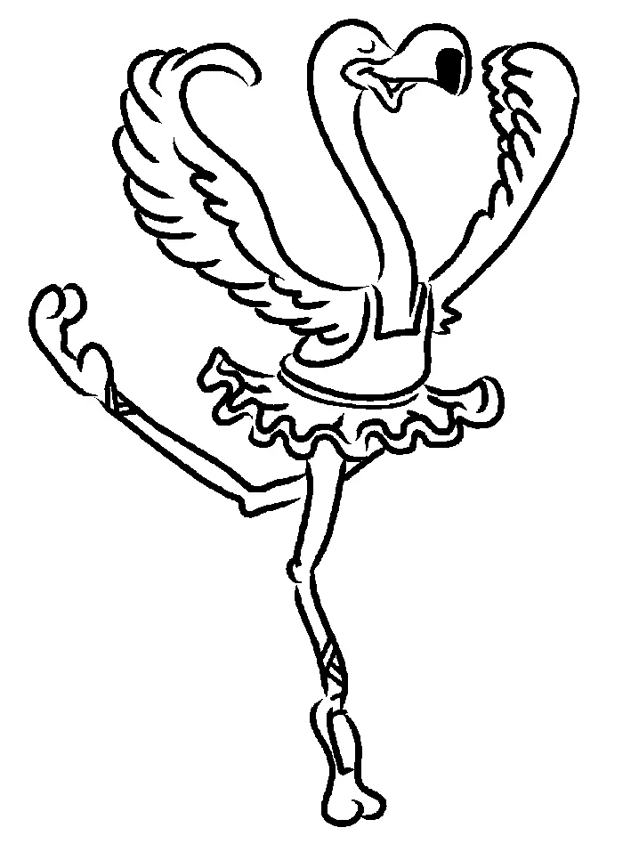 Ausmalbilder Flamingo 8