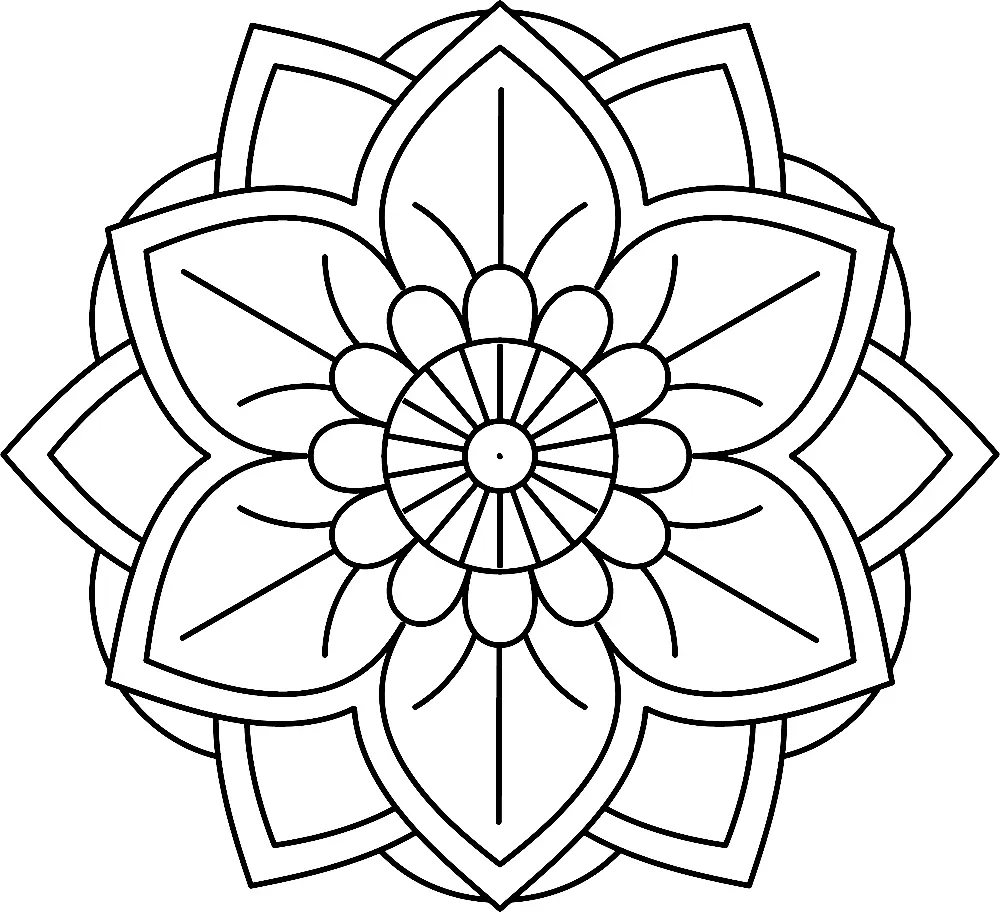 Mandala Flores Para Colorear