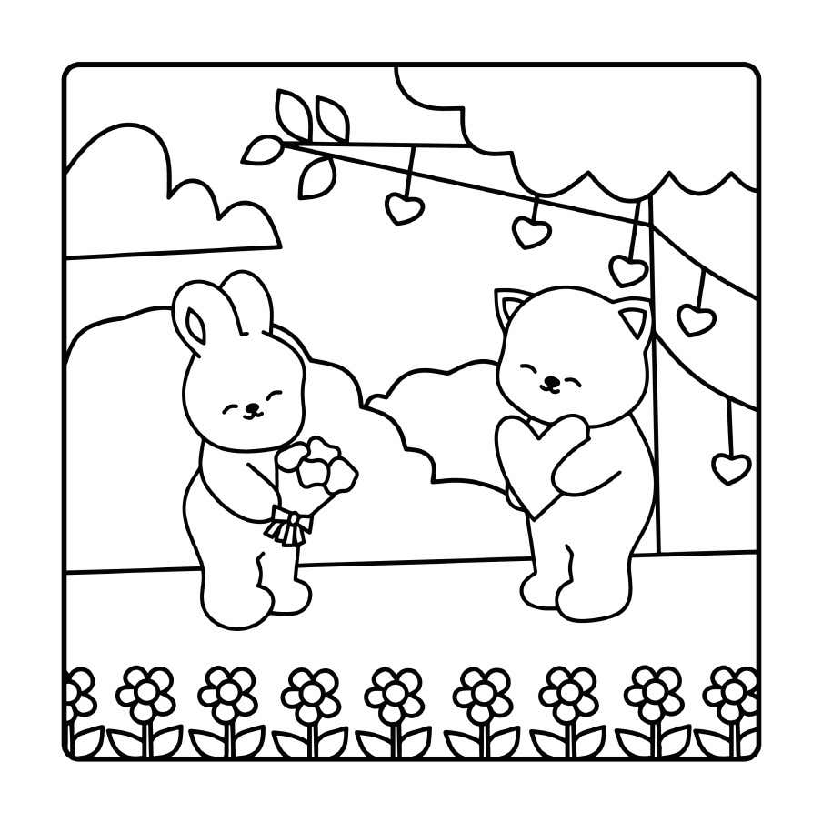 Fluffy Cozy Friends Colorir 12