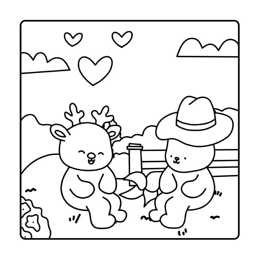 Fluffy Cozy Friends Colorir 14