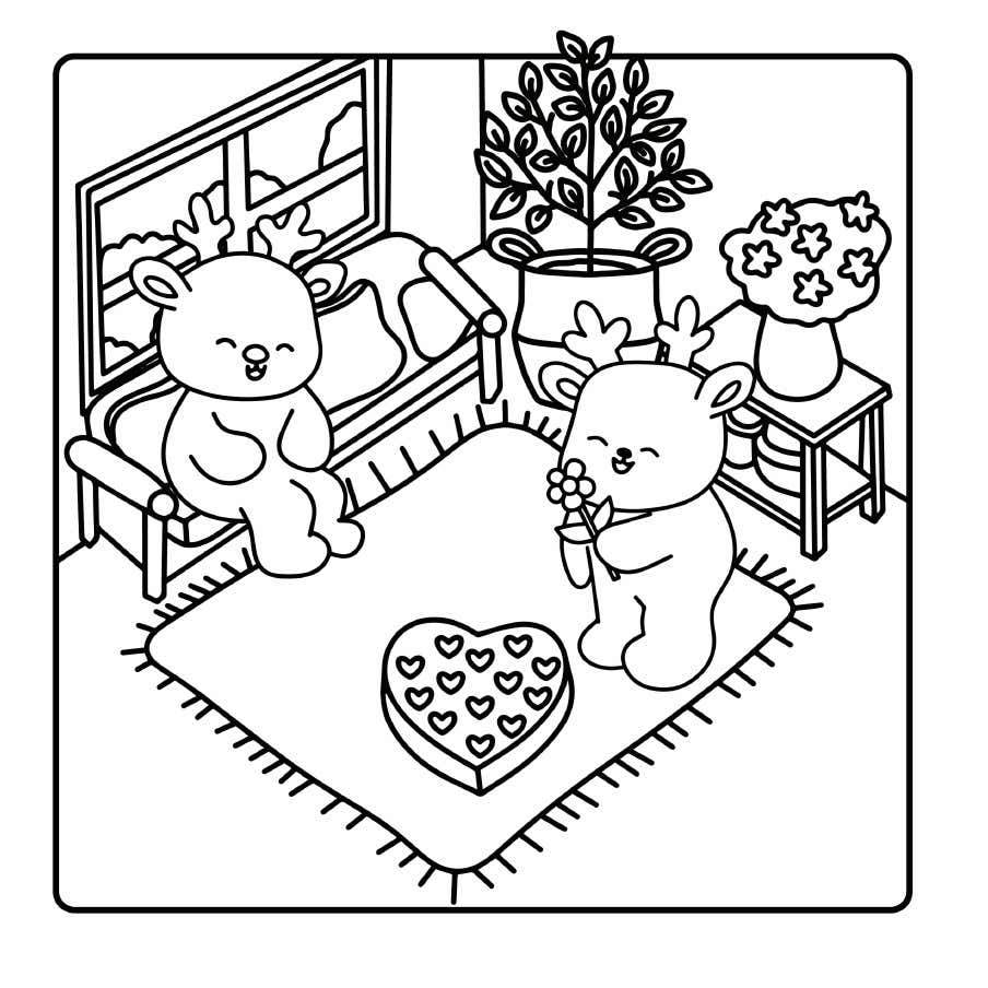 Fluffy Cozy Friends Colorir 19