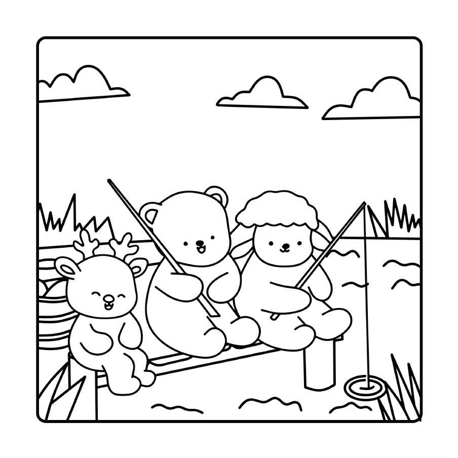 Fluffy Cozy Friends Colorir 23