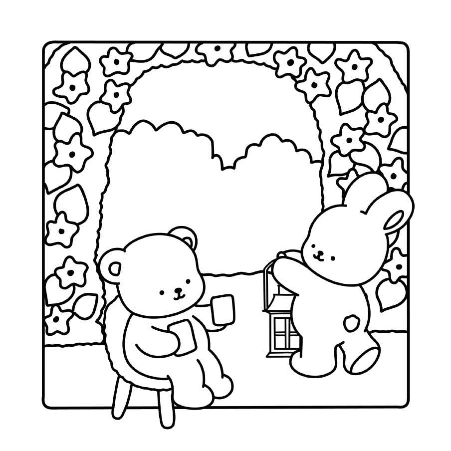 Fluffy Cozy Friends Ausmalbilder 26