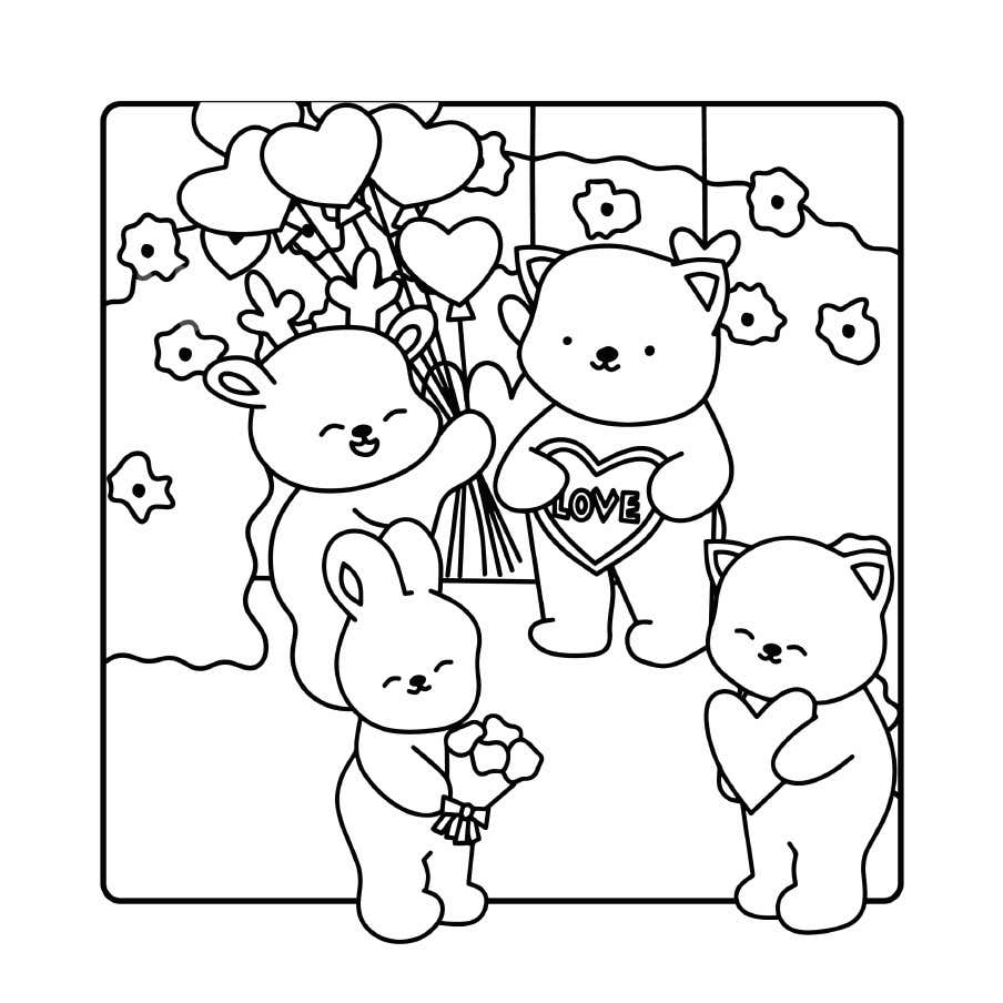 Fluffy Cozy Friends Ausmalbilder 5