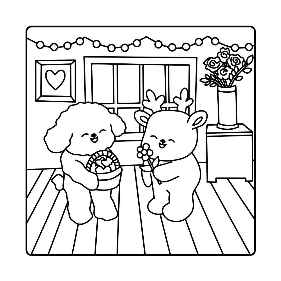 Fluffy Cozy Friends Ausmalbilder 7