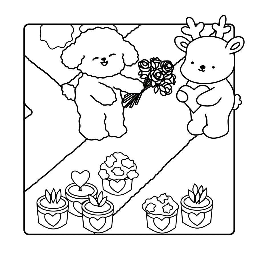 Fluffy Cozy Friends Colorir 8