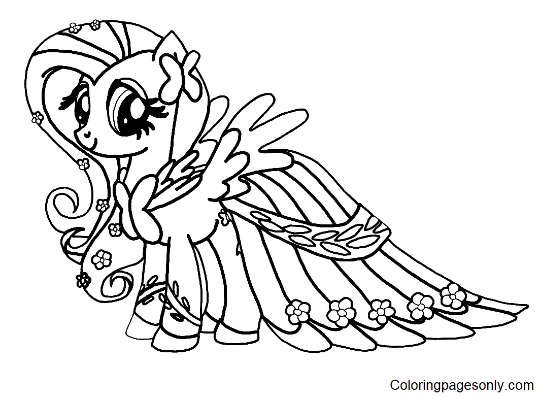 Fluttershy Para Colorear 1