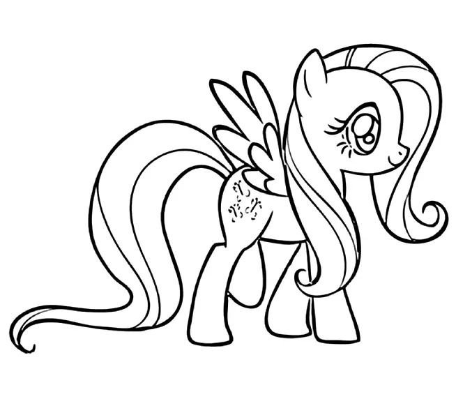 Fluttershy Para Colorear 10
