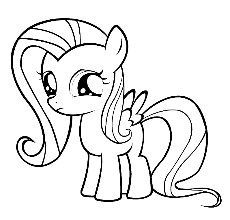 Fluttershy Para Colorear 14