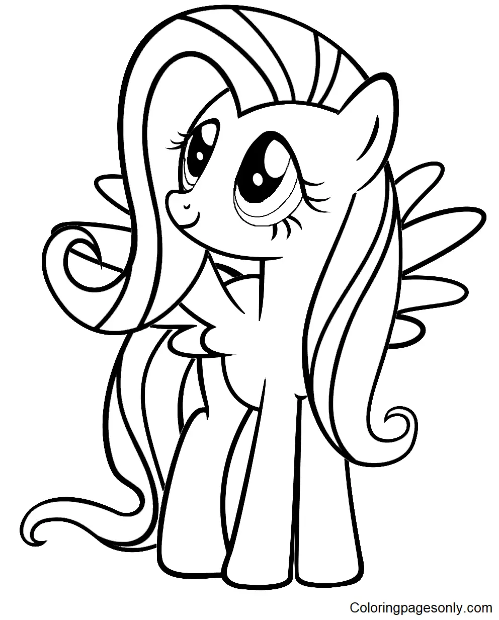 Fluttershy Para Colorear 15