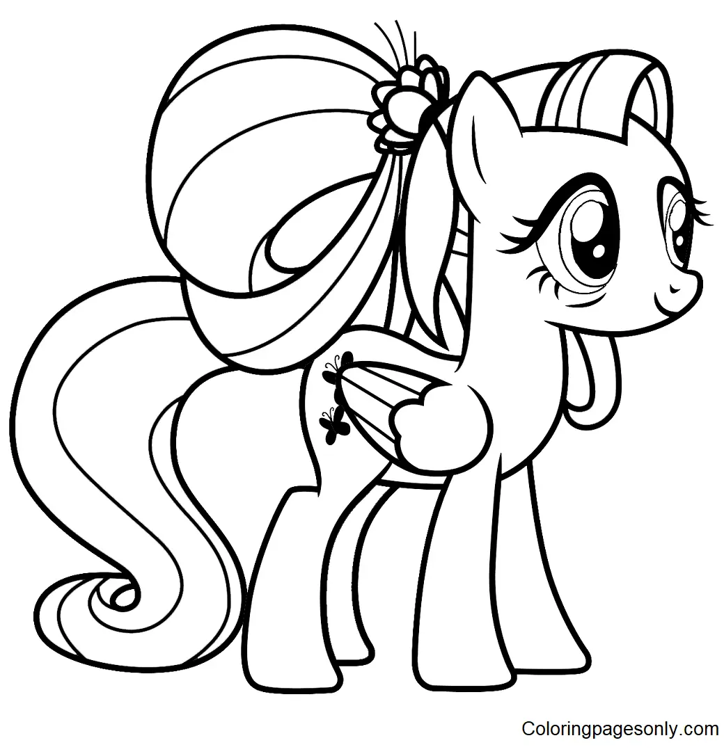 Fluttershy Para Colorear 17