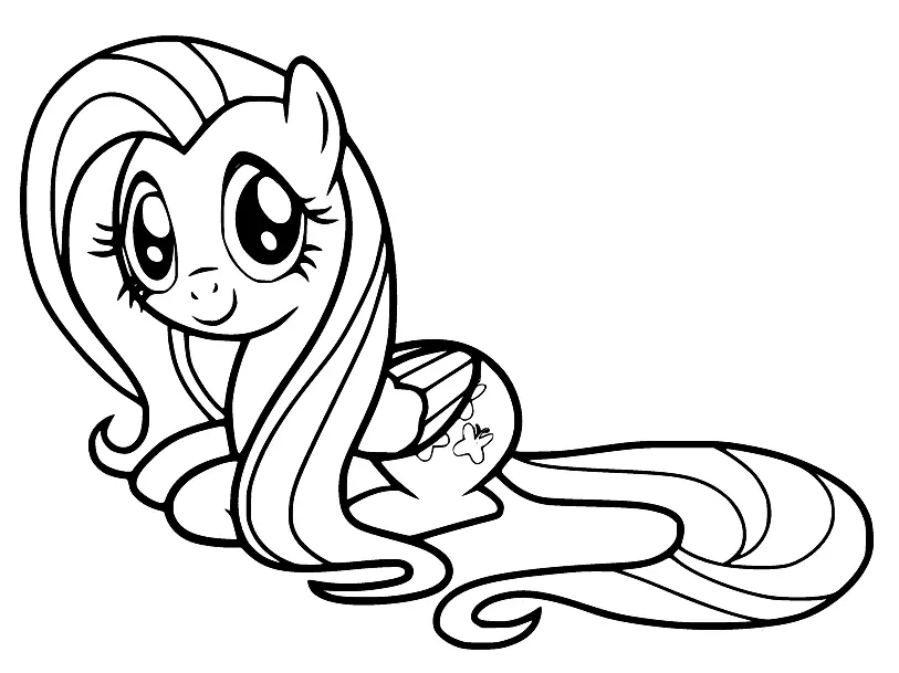 Fluttershy Para Colorear 19