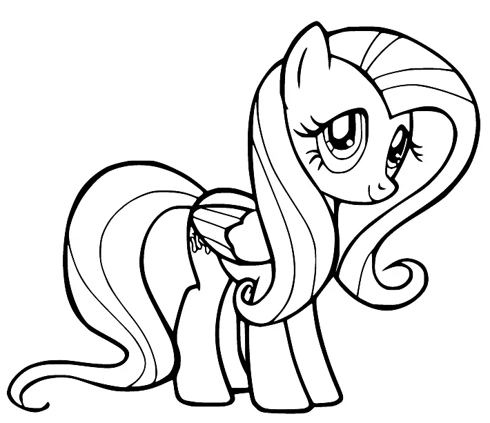 Fluttershy Para Colorear 2