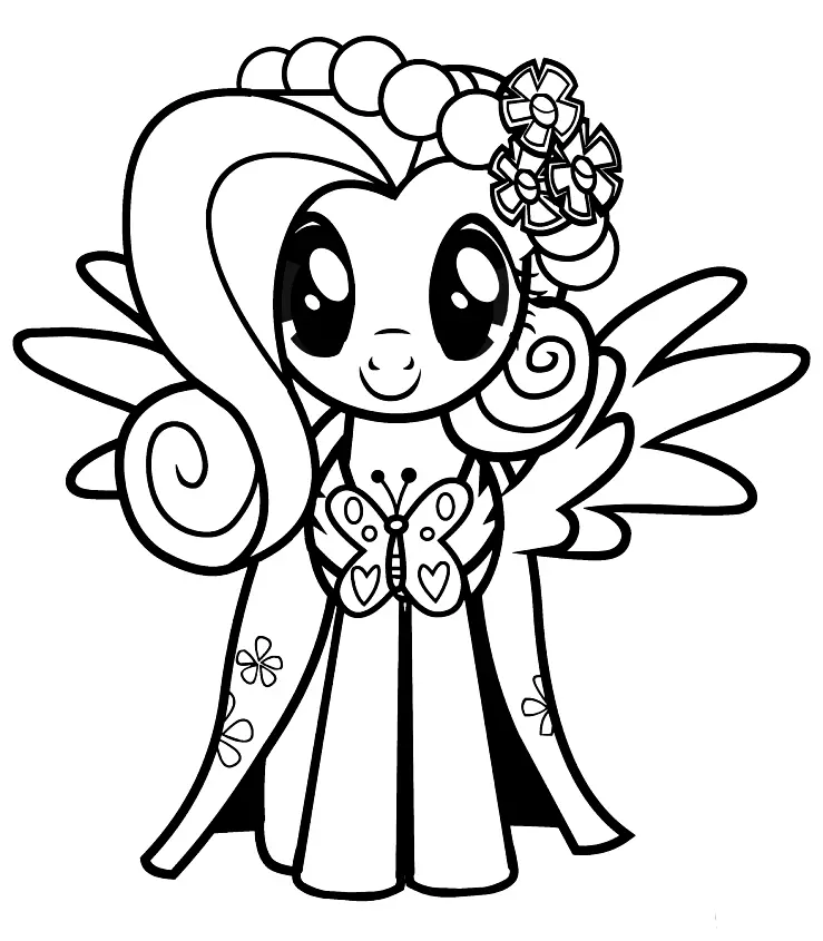 Fluttershy Para Colorear 20