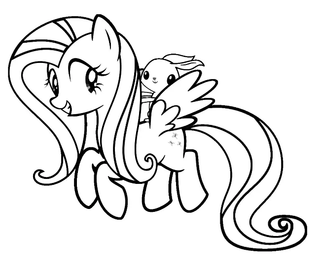 Fluttershy Para Colorear 21