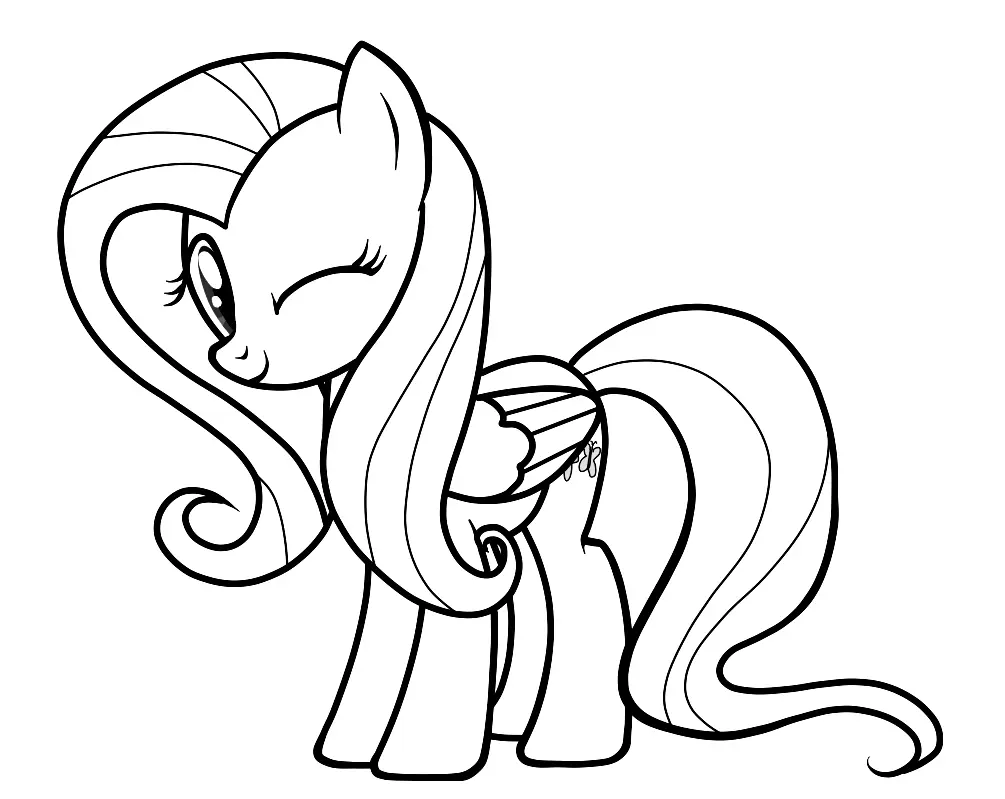 Fluttershy Para Colorear 22