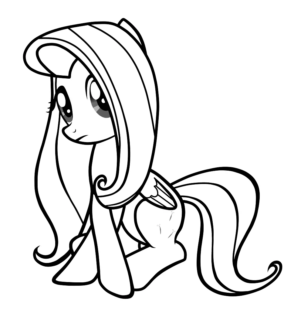 Fluttershy Para Colorear 23
