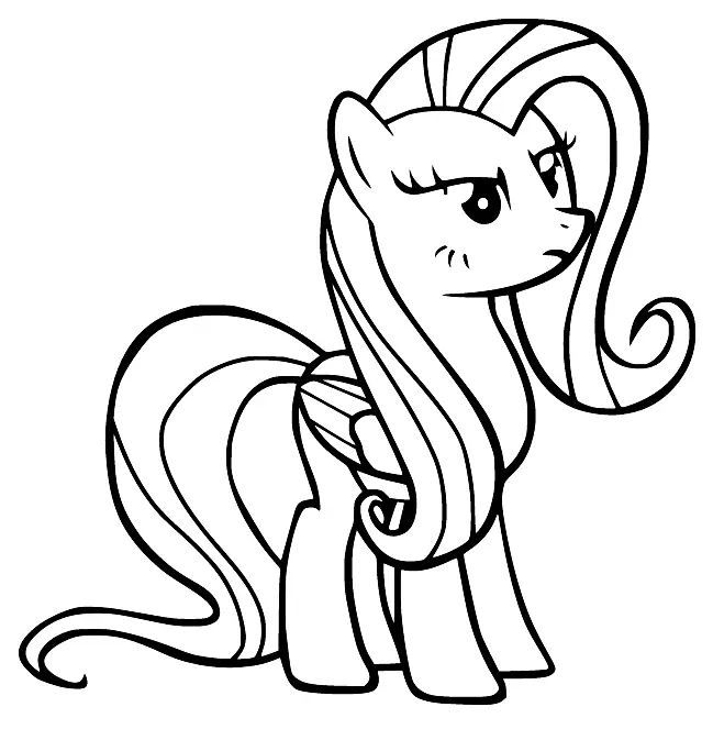 Fluttershy Para Colorear 27