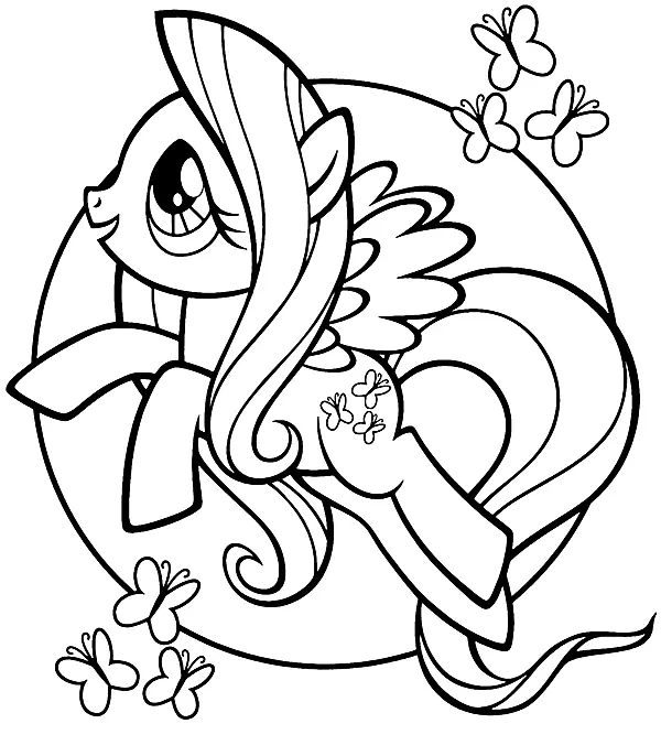 Fluttershy Para Colorear 3
