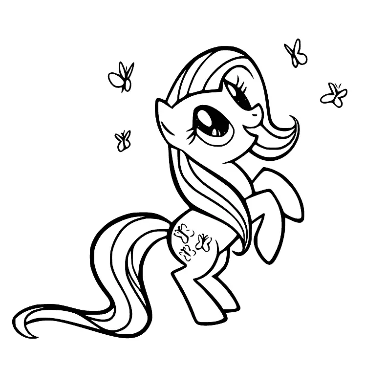 Fluttershy Para Colorear 30