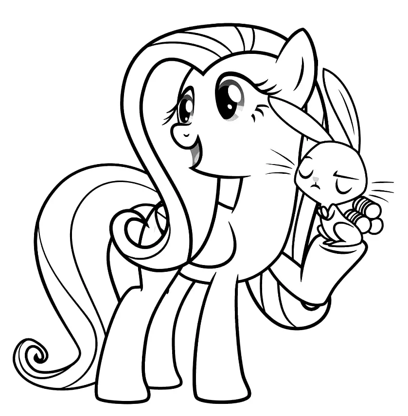 Fluttershy Para Colorear 31