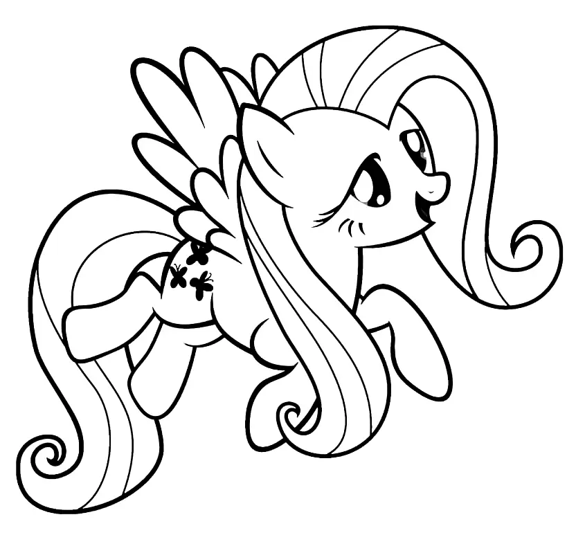Fluttershy Para Colorear 32