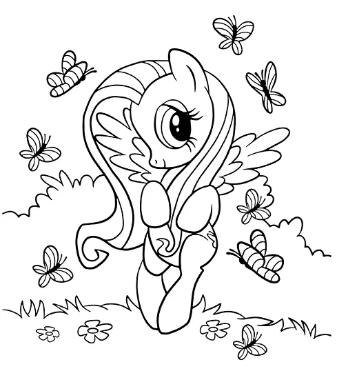 Fluttershy Para Colorear 33