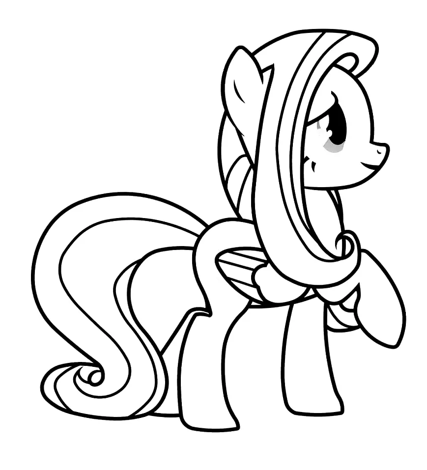 Fluttershy Para Colorear 34