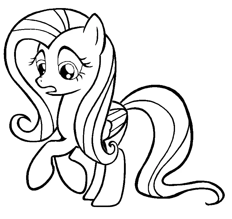Fluttershy Para Colorear 36