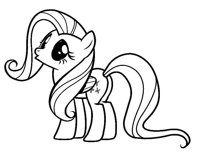 Fluttershy Para Colorear 39