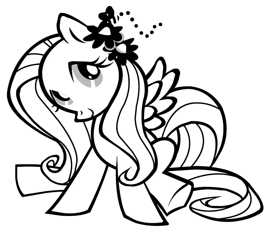 Fluttershy Para Colorear 4