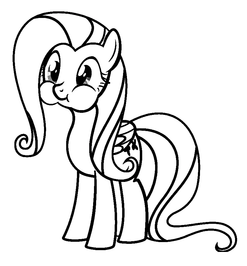 Fluttershy Para Colorear 41