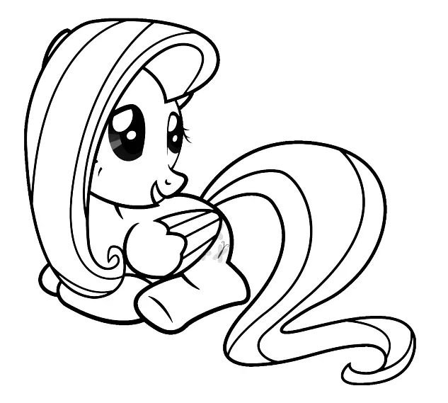 Fluttershy Para Colorear 44