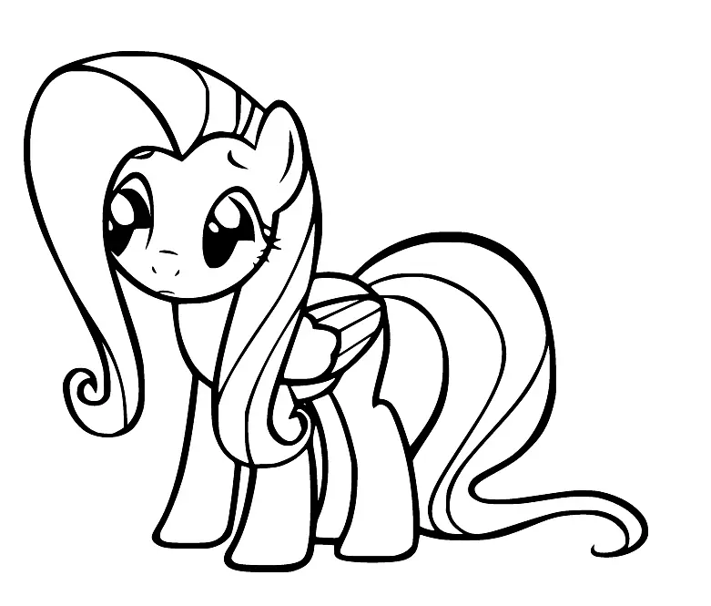 Fluttershy Para Colorear 46