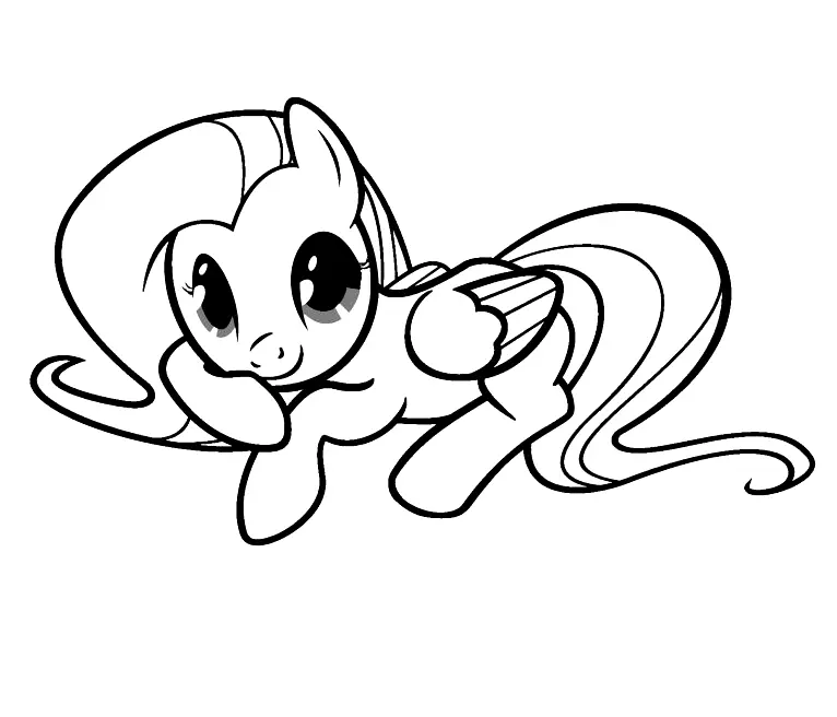 Fluttershy Para Colorear 48